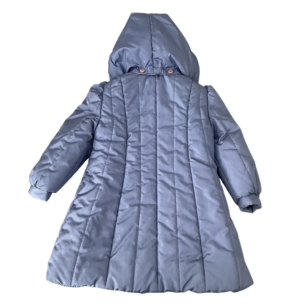 Vintage Rothschild 1980s Periwinkle Hooded Puffer Winter Coat‎ | Girls Size 5